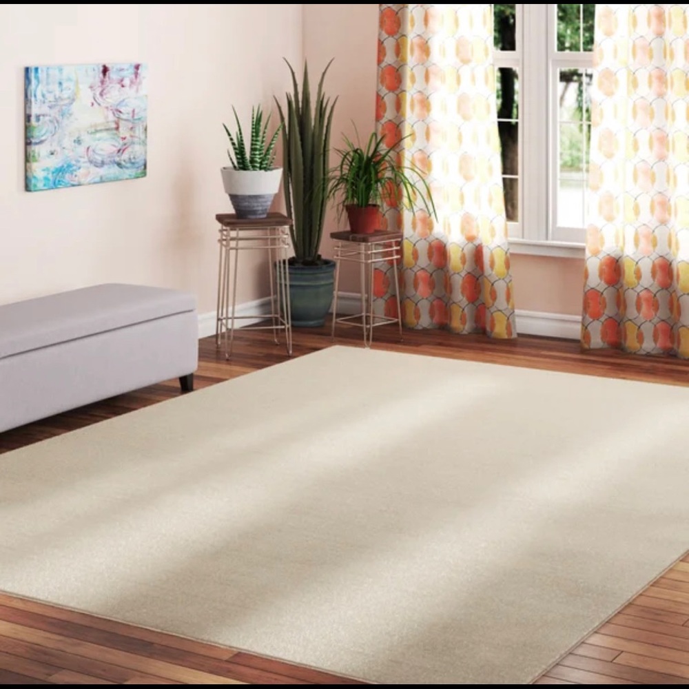 Handmade Cotton Cream Rug 5'x7'6" - Brand New!